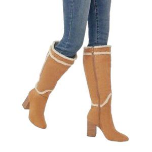 NIB JUSTFAB RAINSFORD SHERPA TRIM TALL BOOT (9.5)